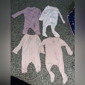 Adorable baby Footies Set - Pink and Cream